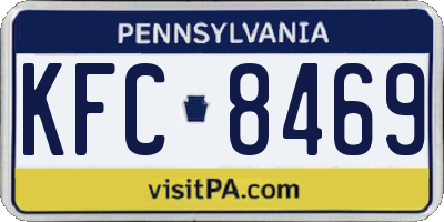 PA license plate KFC8469