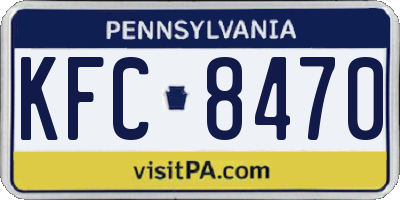 PA license plate KFC8470