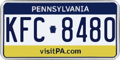 PA license plate KFC8480