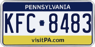 PA license plate KFC8483