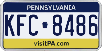 PA license plate KFC8486