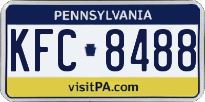 PA license plate KFC8488