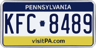 PA license plate KFC8489