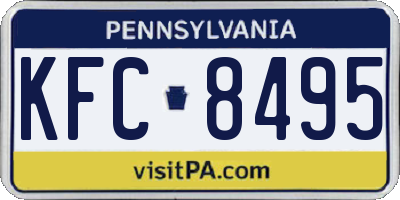 PA license plate KFC8495