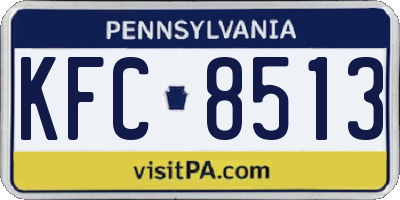 PA license plate KFC8513
