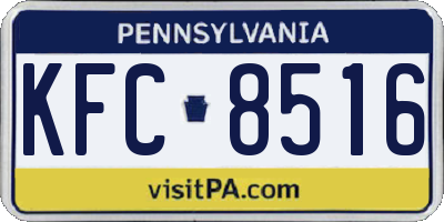 PA license plate KFC8516
