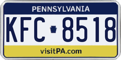 PA license plate KFC8518