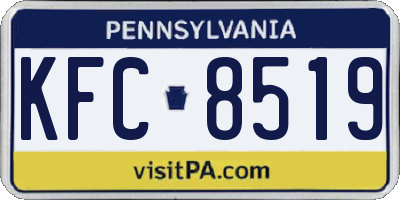 PA license plate KFC8519