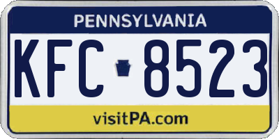PA license plate KFC8523