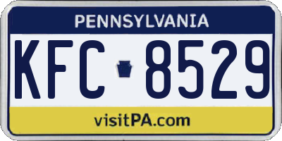 PA license plate KFC8529