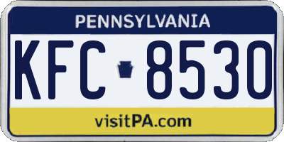 PA license plate KFC8530