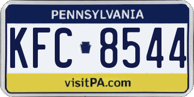 PA license plate KFC8544