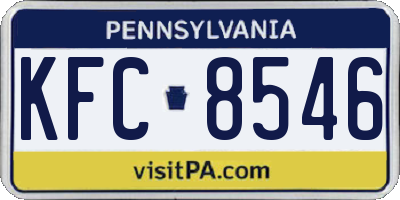 PA license plate KFC8546
