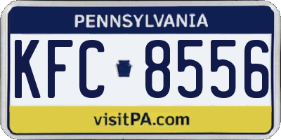 PA license plate KFC8556