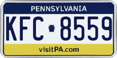 PA license plate KFC8559