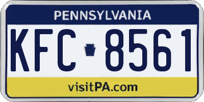 PA license plate KFC8561