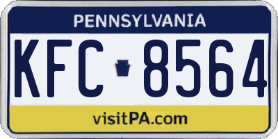 PA license plate KFC8564