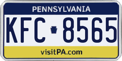 PA license plate KFC8565