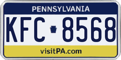 PA license plate KFC8568