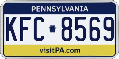 PA license plate KFC8569