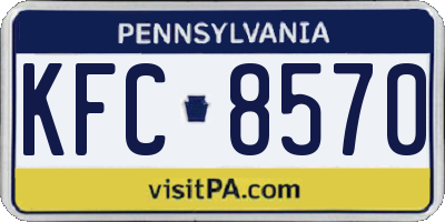 PA license plate KFC8570