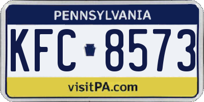 PA license plate KFC8573