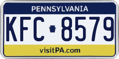 PA license plate KFC8579