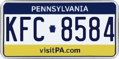 PA license plate KFC8584