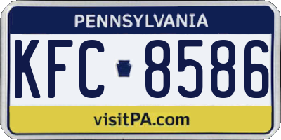 PA license plate KFC8586