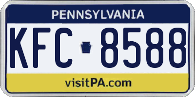 PA license plate KFC8588