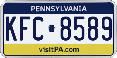 PA license plate KFC8589
