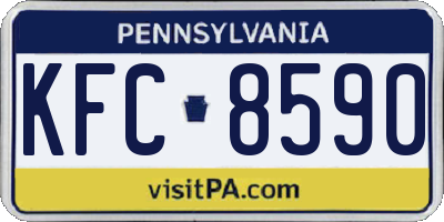 PA license plate KFC8590