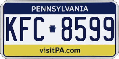 PA license plate KFC8599