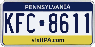 PA license plate KFC8611