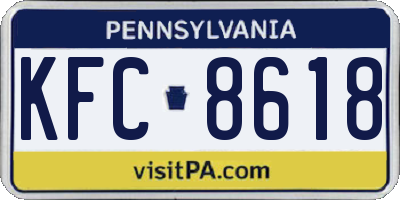 PA license plate KFC8618