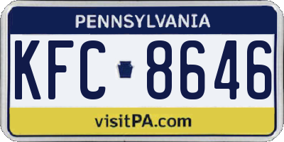 PA license plate KFC8646