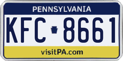 PA license plate KFC8661