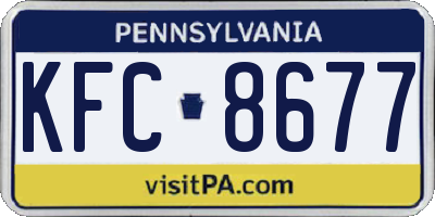 PA license plate KFC8677