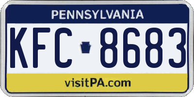 PA license plate KFC8683