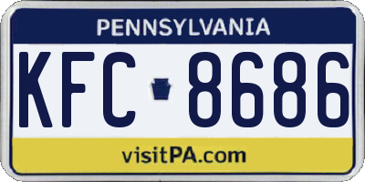PA license plate KFC8686