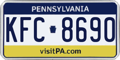 PA license plate KFC8690