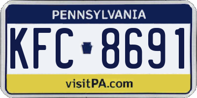 PA license plate KFC8691