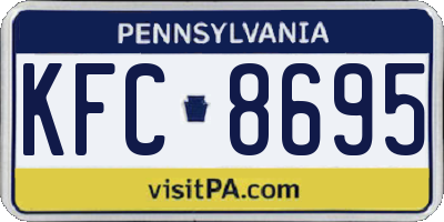 PA license plate KFC8695