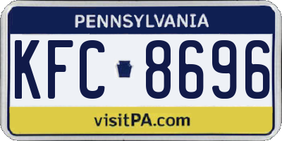 PA license plate KFC8696
