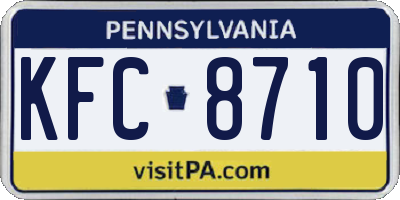 PA license plate KFC8710