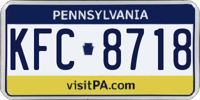 PA license plate KFC8718