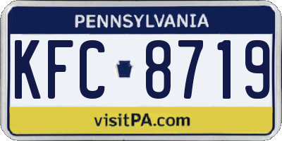 PA license plate KFC8719
