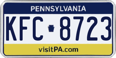 PA license plate KFC8723