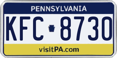 PA license plate KFC8730
