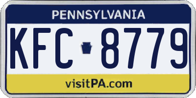 PA license plate KFC8779